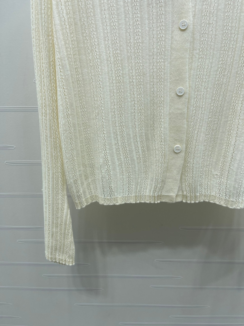 Miu Miu Cream Lace Cami & Knit Cardigan Two Piece Set - Picture 6 of 8